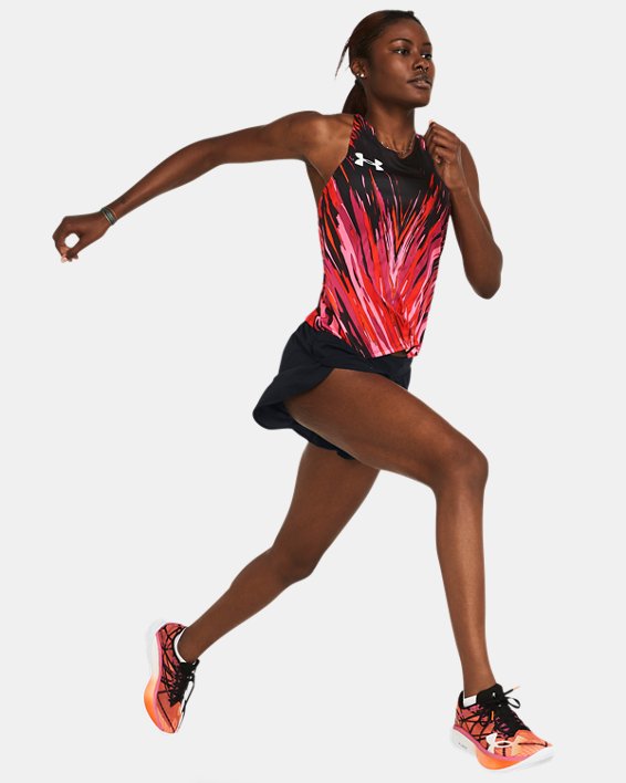 Women's UA Pro Runner Singlet, Black, pdpMainDesktop image number 2